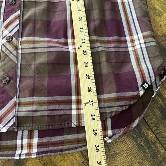 Alaskan Hardgear Bitterroot shirt long sleeve plaid women size XL brown maroon - Picture 9 of 10